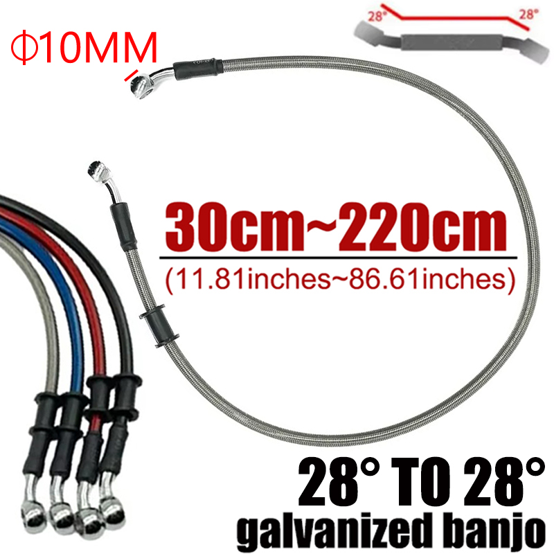 Silver 30cm To 220cm 28° 10mm  - Brake Line Motorcycle ulasan dan harga