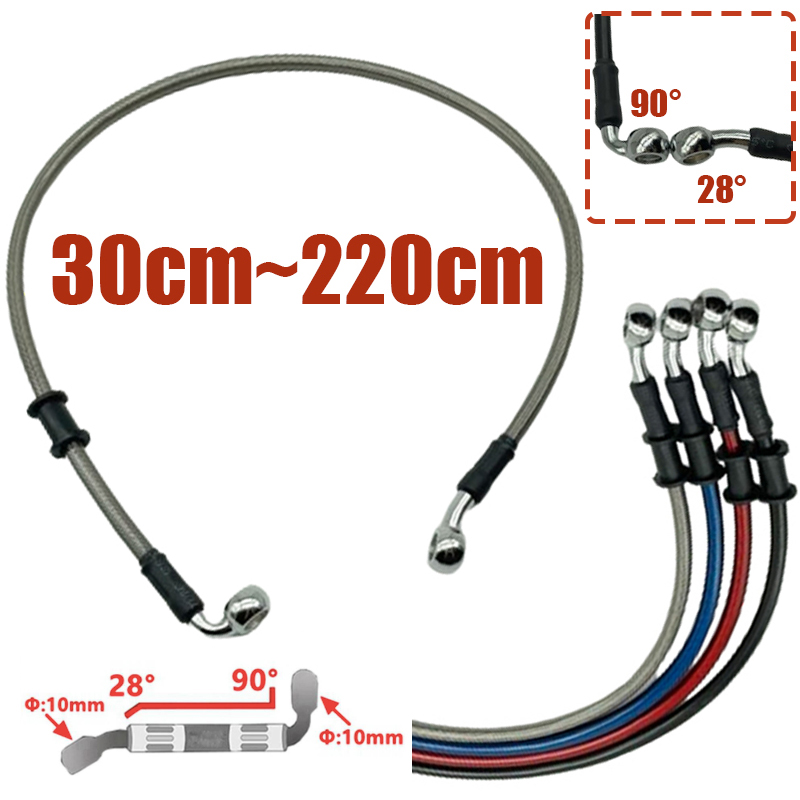Silver 30cm To 220cm 28°-90° 1 - Motorcycle Brake Cable ulasan dan harga